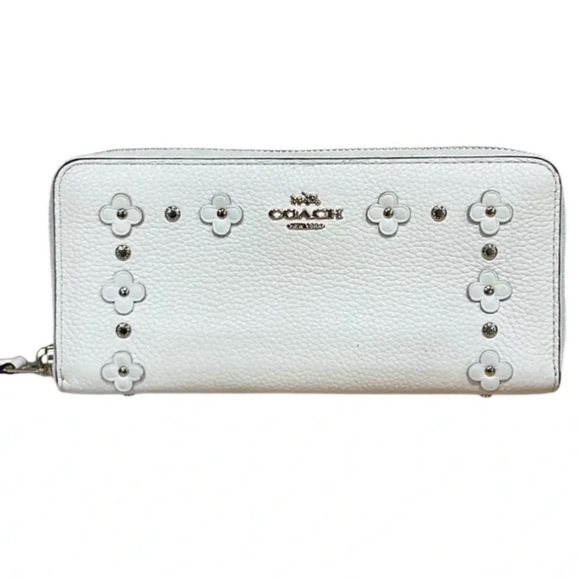 LIKE NEW! RARE Vintage Accordion Zip Wallet Floral Appliqué Willow Purse - Picture 7 of 7